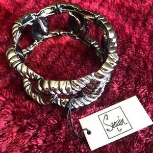 Sequin Brand stretch statement bracelet